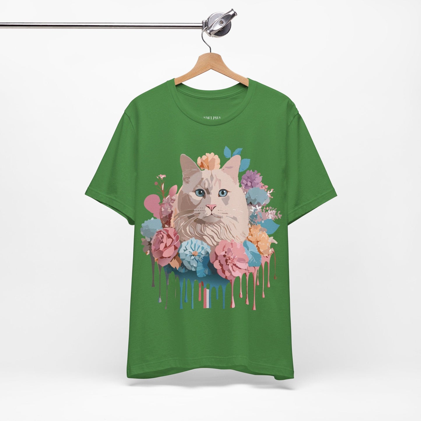 Cat Graphic Unisex 100 Cotton Vintage Design Tee 4