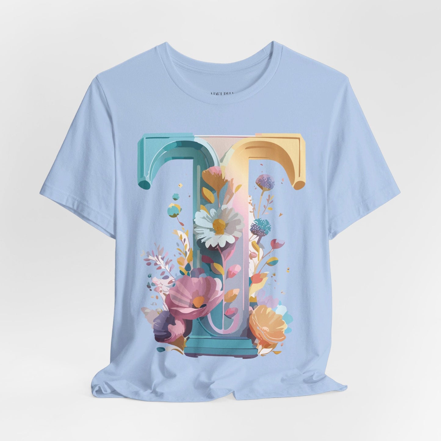 Unisex Letter T Shirt Graphic Tee With Vintage Adelpha Artwork Premium Comfort And Everyday Style