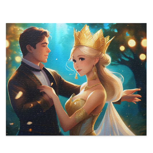 Prince and Princess Puzzle 500-Chipboard Pieces in Box | Kids Puzzles Size: 16" x 20",  Ages 9+ and Family pn33