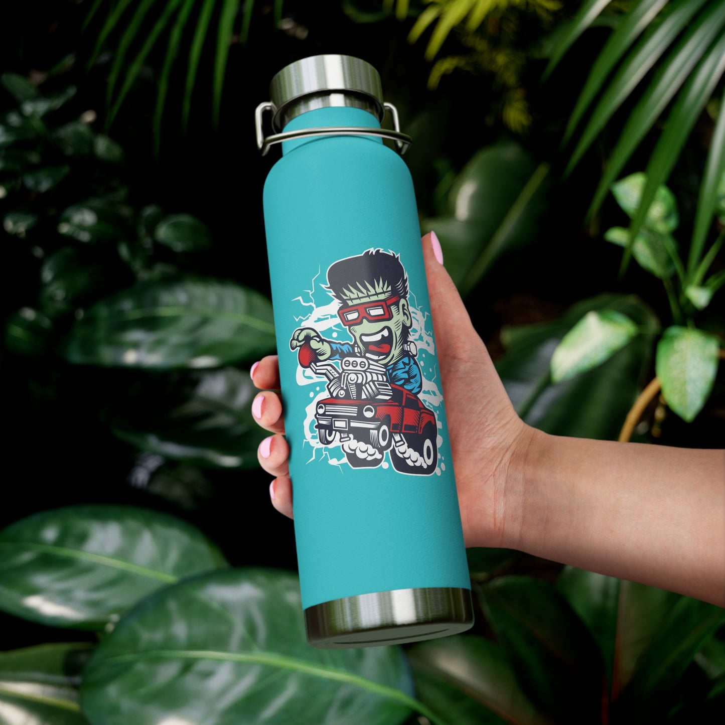 22 oz Copper Insulated Water Bottle with Cartoon Design - CV1