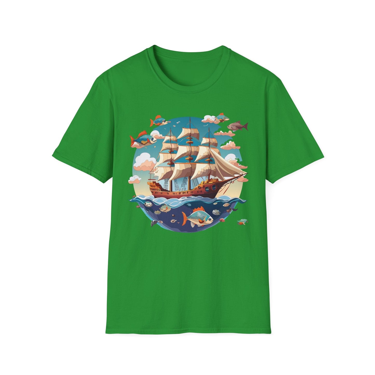 Unisex Ship T Shirts Frigate Vessel Tee By Gildan 64000 Softstyle 100 Percent Ring Spun Cotton
