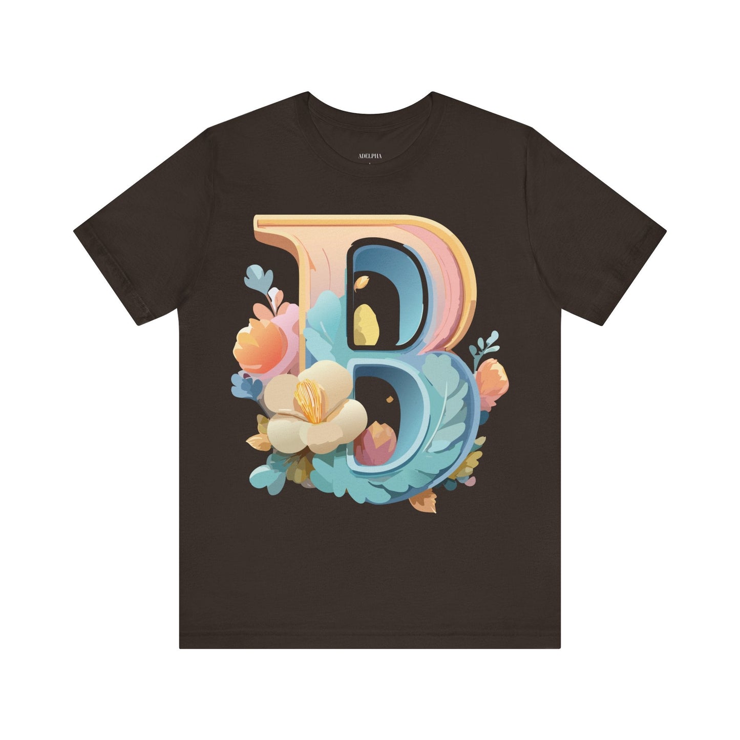 Letter B Graphic Tee Unisex Jersey Short Sleeve With Vintage Inspired Artwork By Adelpha