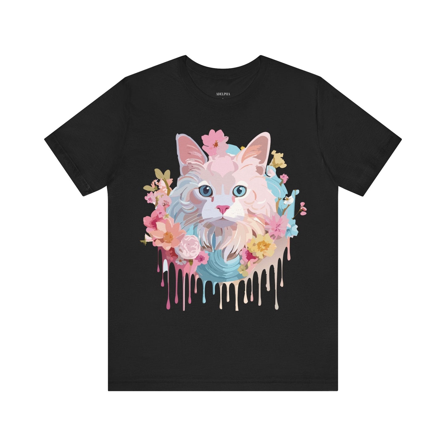 Cat Graphic Tee Unisex Shirt With Cat Art By Adelpha Vintage Inspired