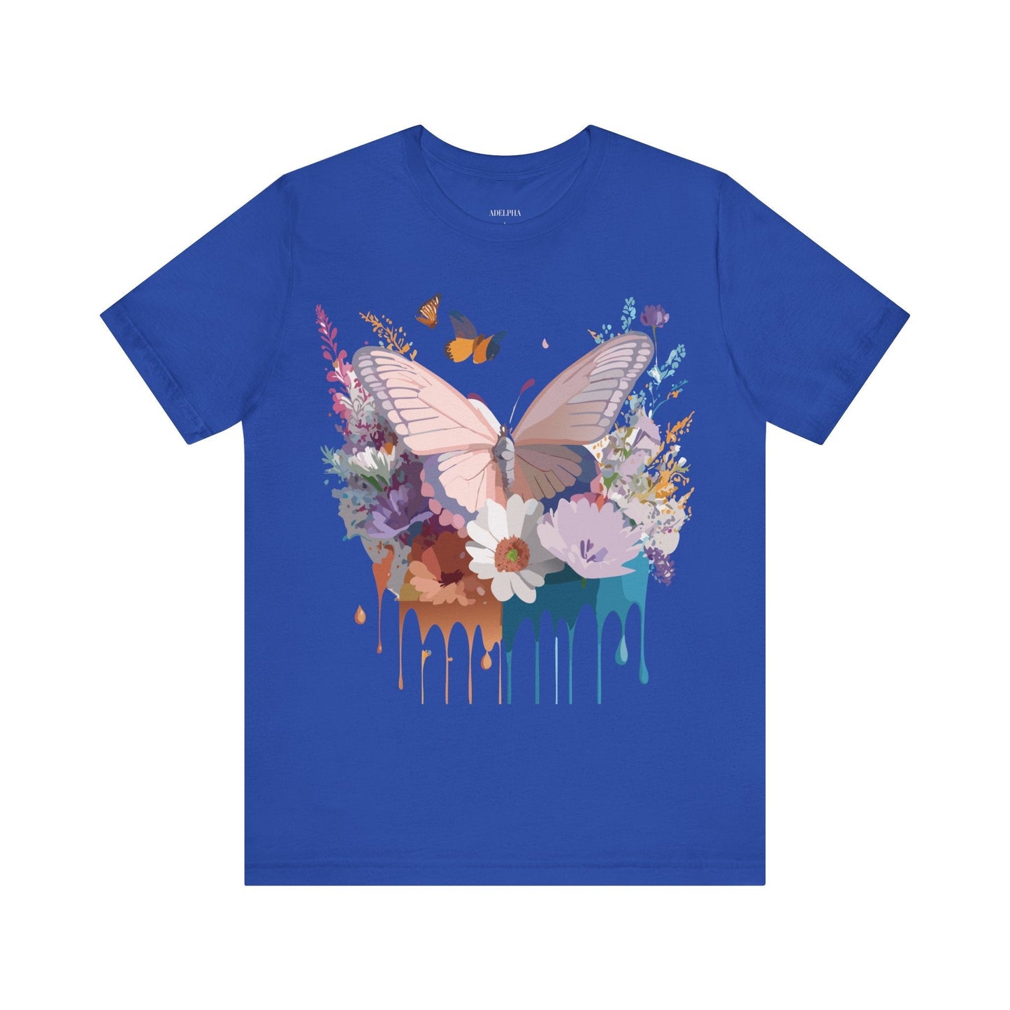 Butterfly Graphic Tee Unisex Vintage Art Design Adelpha Short Sleeve