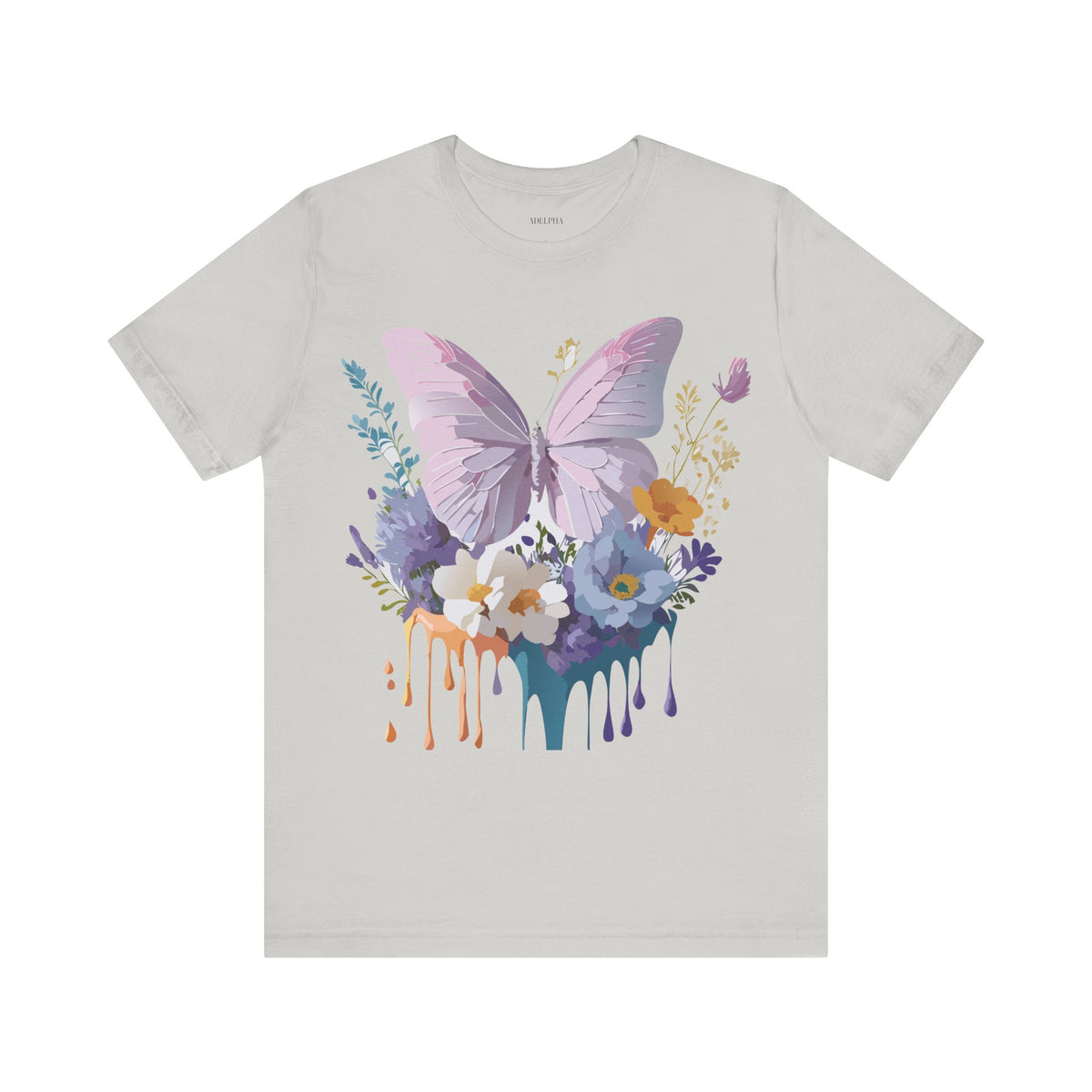 Butterfly Graphic Unisex Cotton Bella+Canvas Tee with Art Design n18