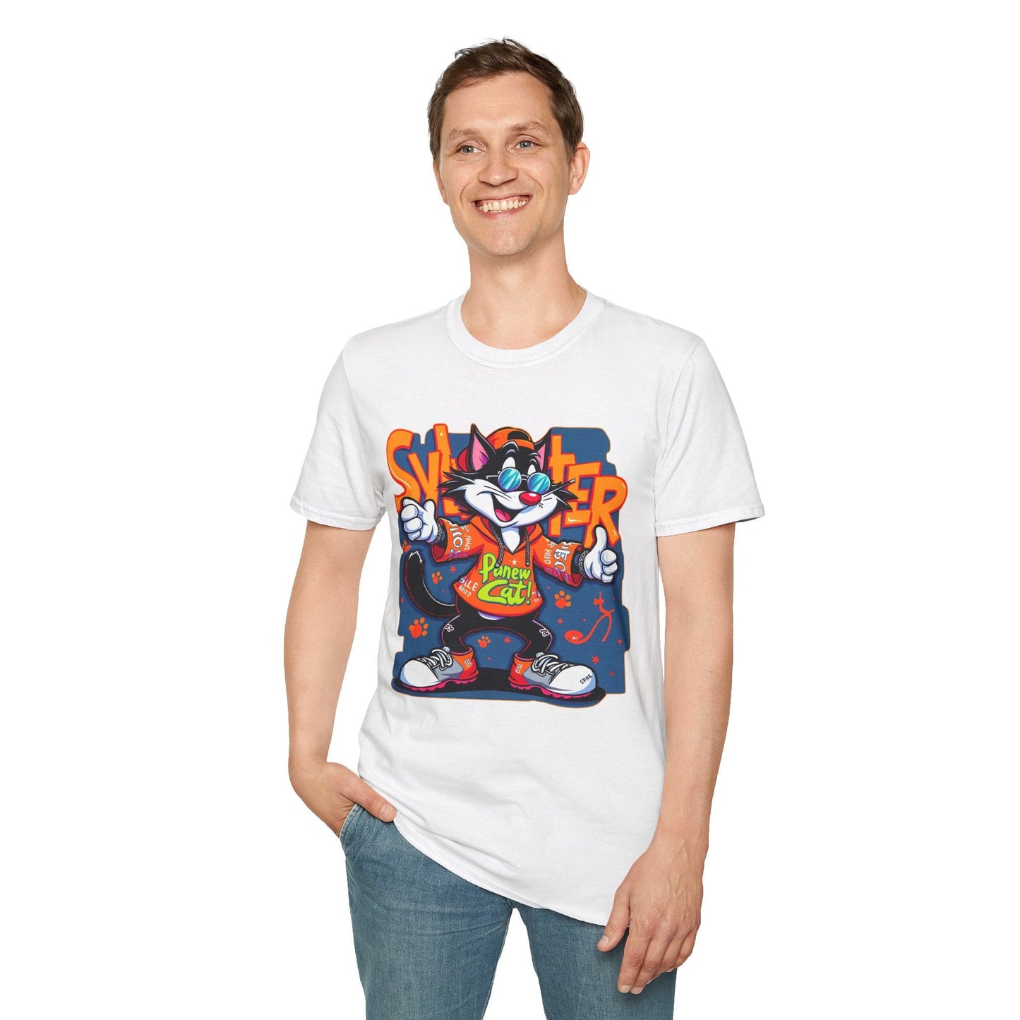 Funny Cartoon Animals Tee Shirt Unisex Gildan Softstyle 64000 Graphic Cartoon Tee