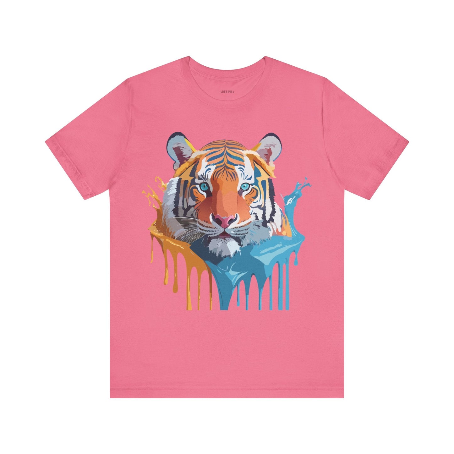 Tiger Graphic Tee Adelpha Unisex Short Sleeve Vintage Inspired Shirt For Casual Wear