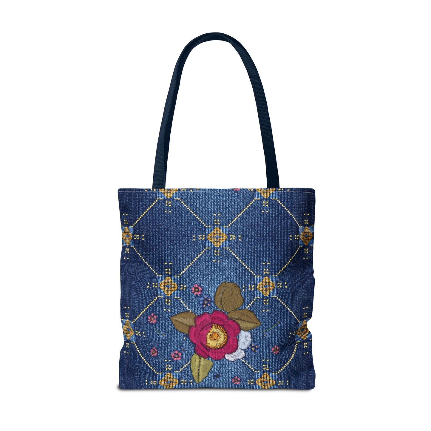 Denim Fabric Imitation Print Unisex Canvas Bag Poly Spun 3 Sizes Tote Bag 160