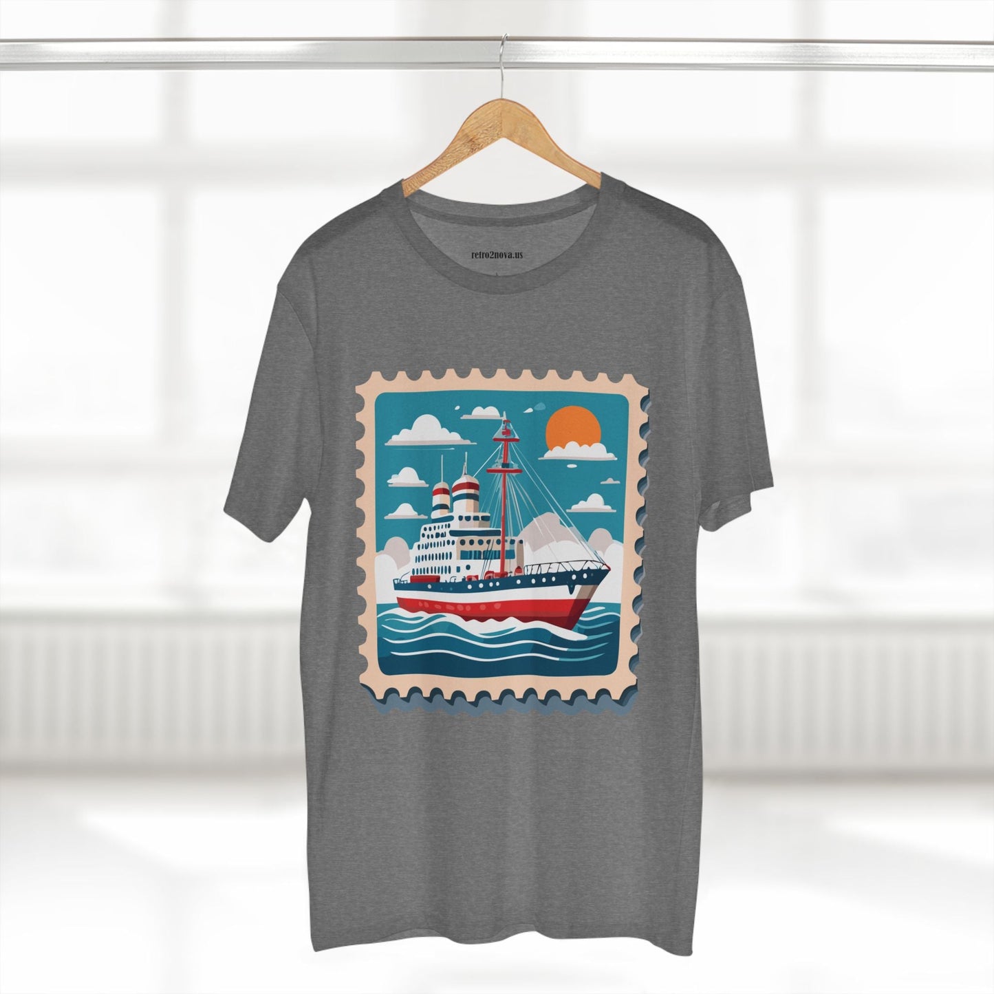 Stamp Shirt Postage Stamp Tee Unisex Premium Cotton Art Design From Retro2Nova Collection PS47