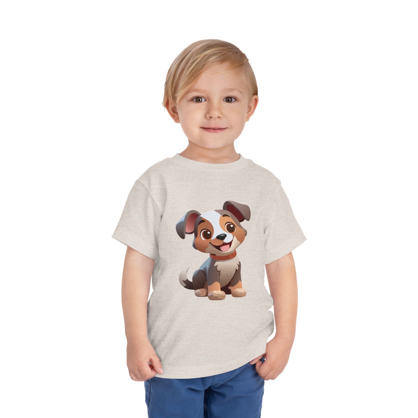 Bonita camiseta de manga corta para niños pequeños con diseño de cachorro: regalo adorable para amantes de las mascotas (2 a 5 años)