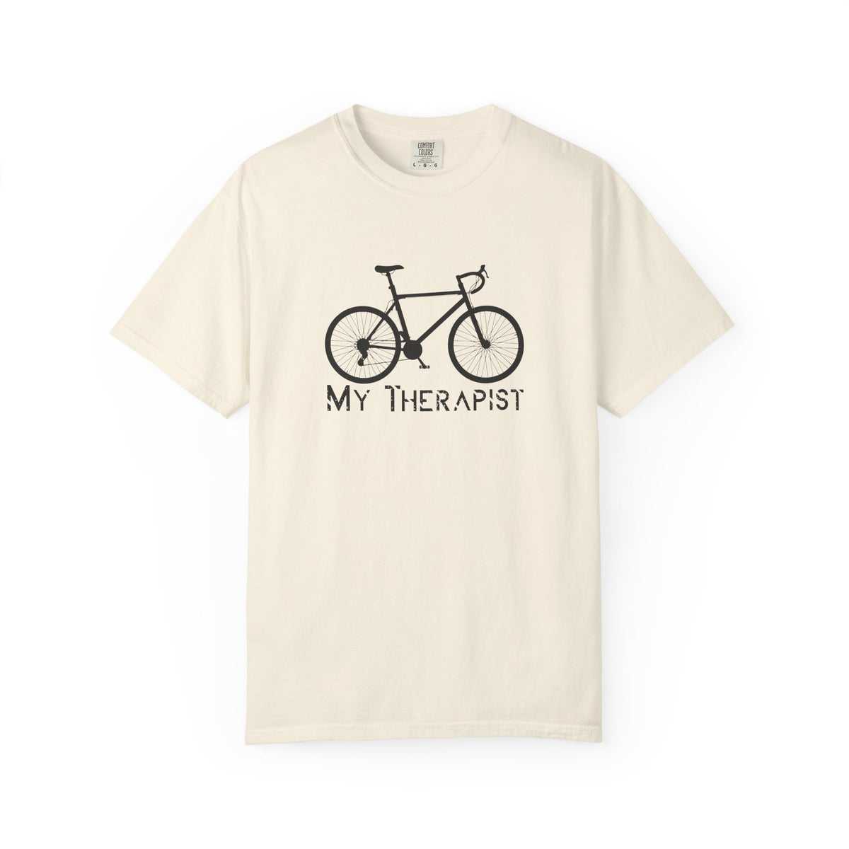 Bicycle My Therapist Bike Cycling Unisex Comfort Colors Garment-Dyed Heavyweight 100 Cotton Art Design T-Shirt w59