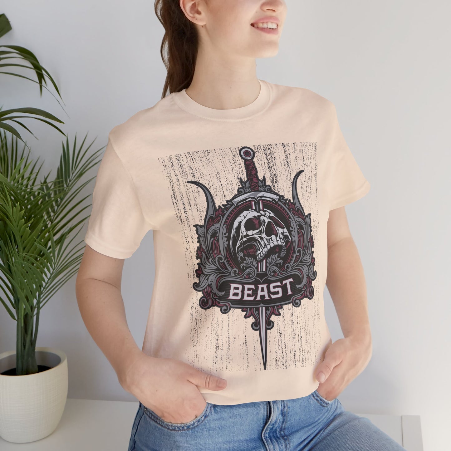 Beast Graphic Tee, Graphic T-Shirt, Artistic Vintage T-Shirt, Vintage Shirt, Skull Tee, Art Design Skull Tees