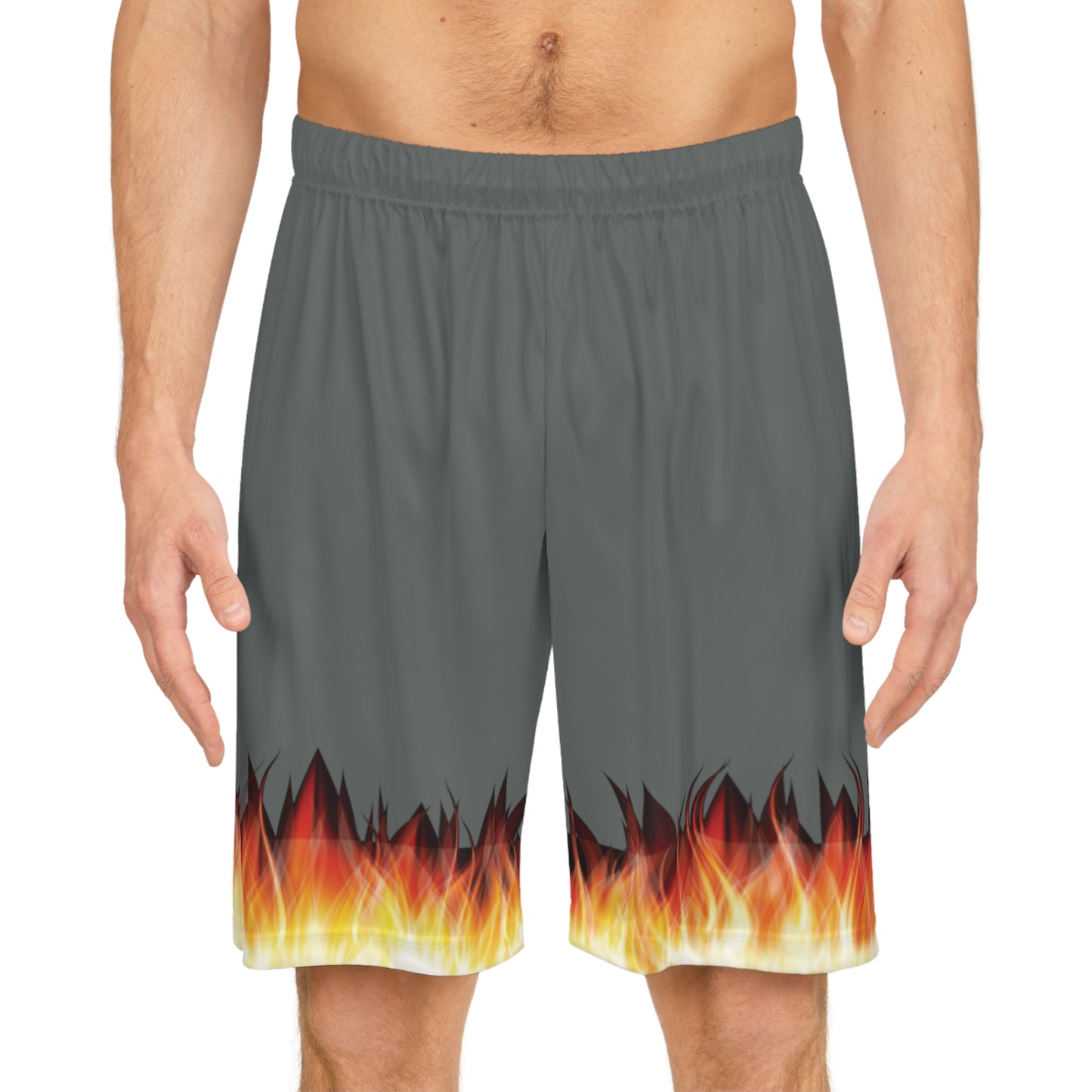 Basketballshorts für Herren mit Flamme 