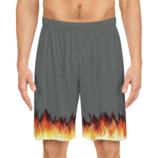 Men's Basketball Shorts with Flame