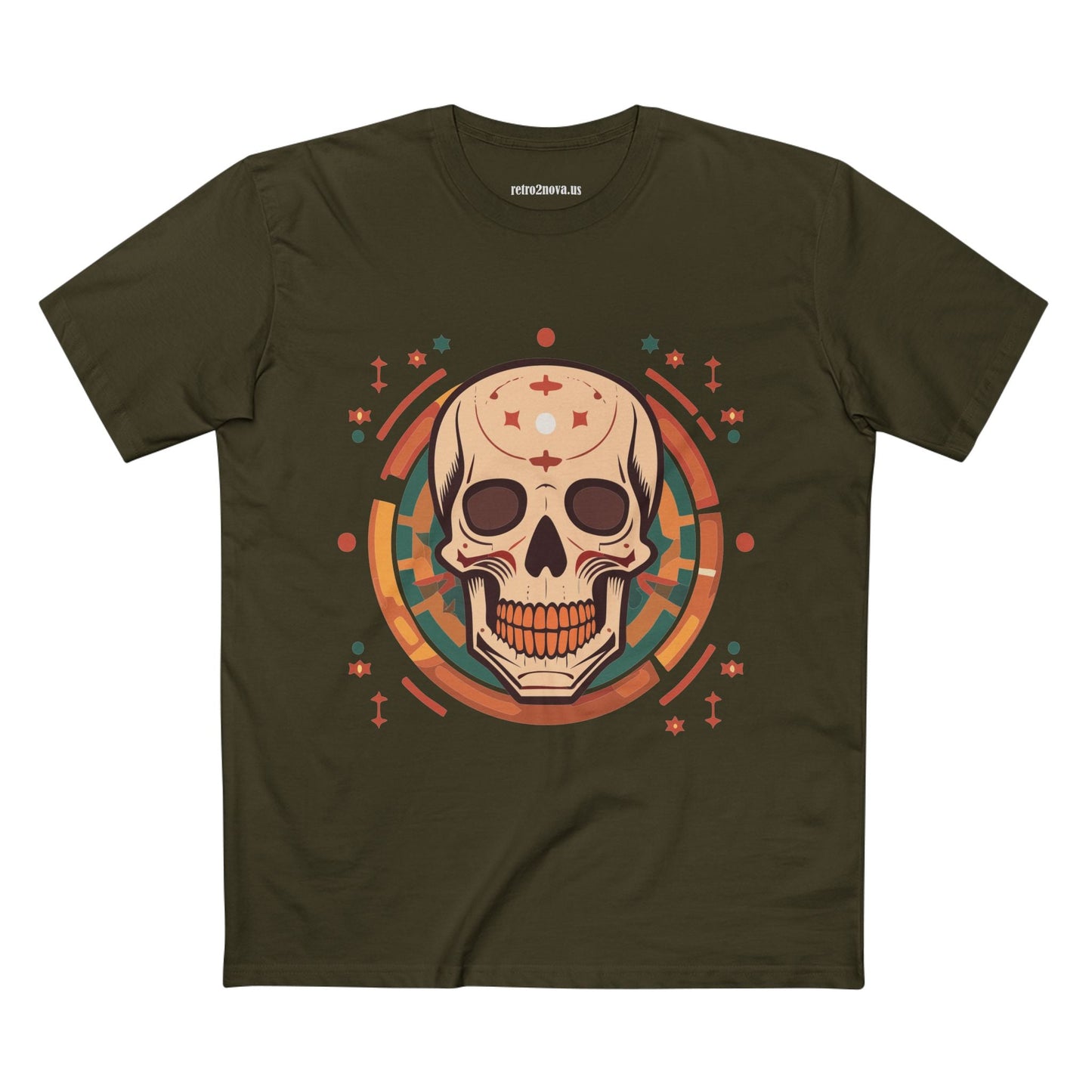 Skull Shirt Unisex Skeleton Tee Premium Cotton With Original Art Design From Retro2Nova Collection