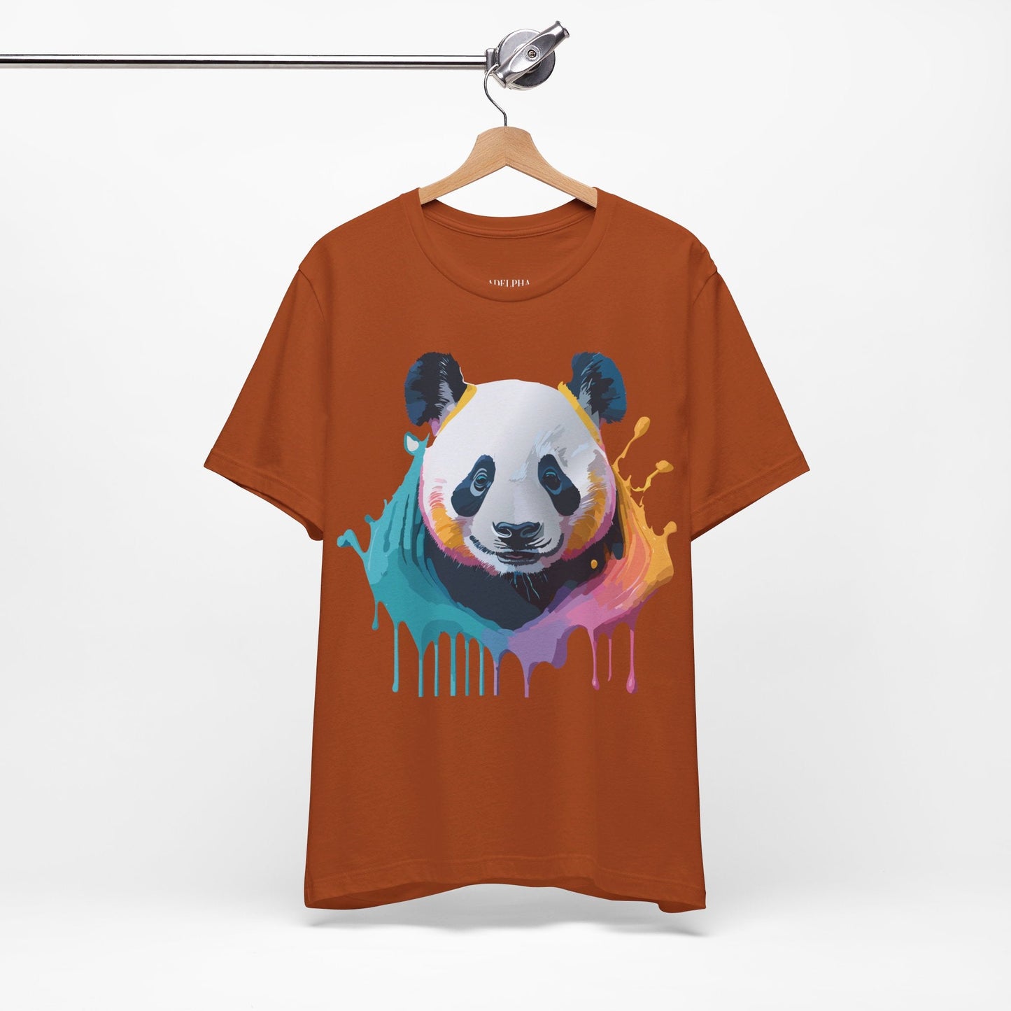 Panda Graphic T Shirt Unisex Jersey Short Sleeve Vintage Inspired Art Tee by Adelpha