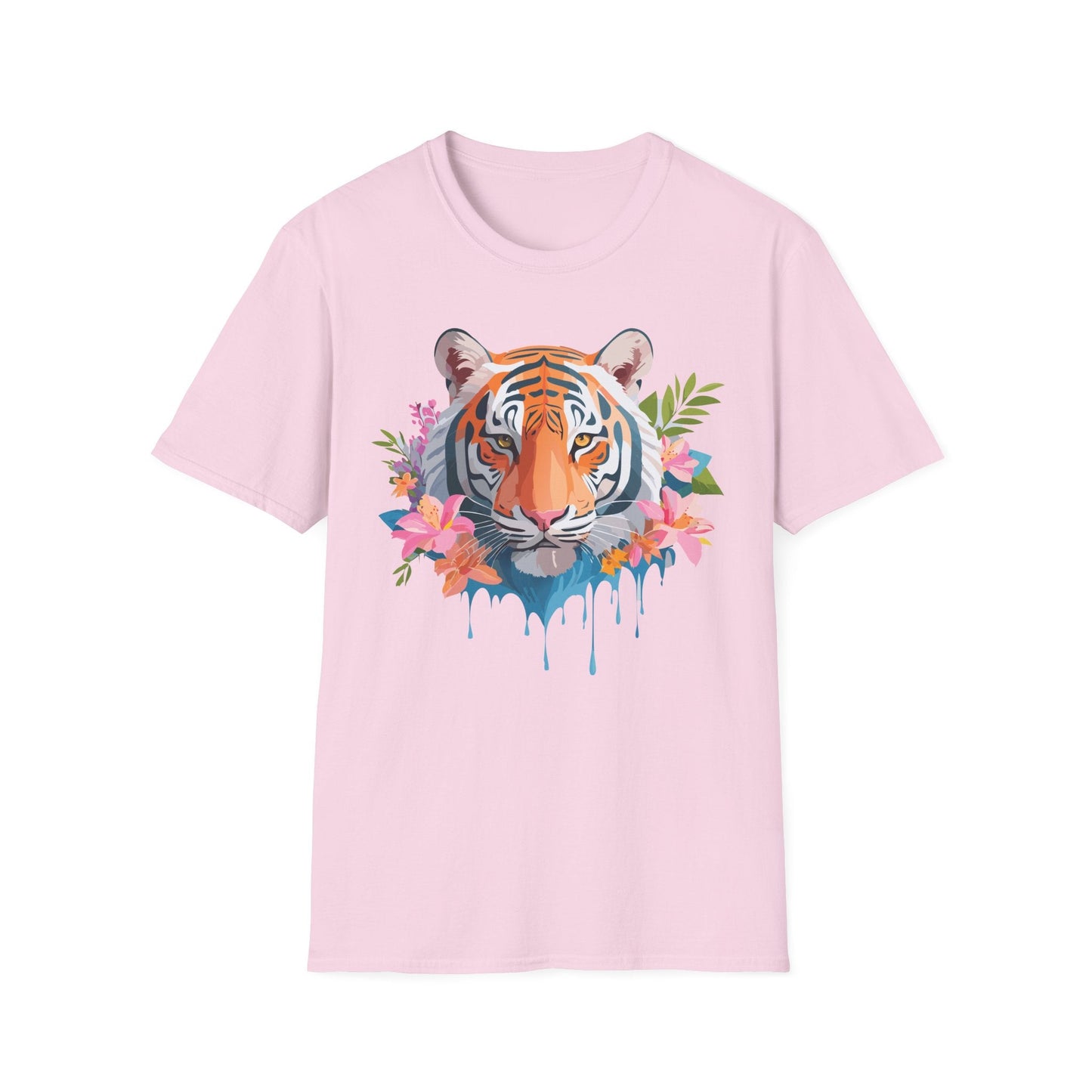 Tiger Shirt Unisex Animal Tee Gildan Softstyle 64000 Cotton Tee