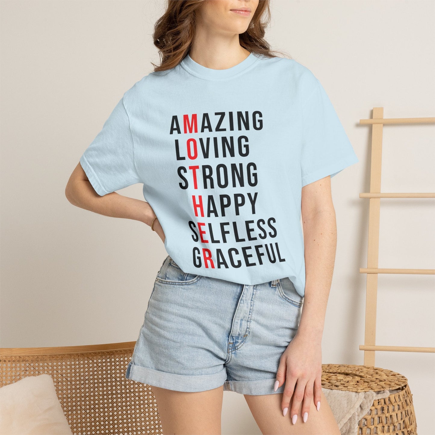 Mom T-shirt Mother's Day Mama Tee Unisex Comfort Colors Garment-Dyed Cotton h14