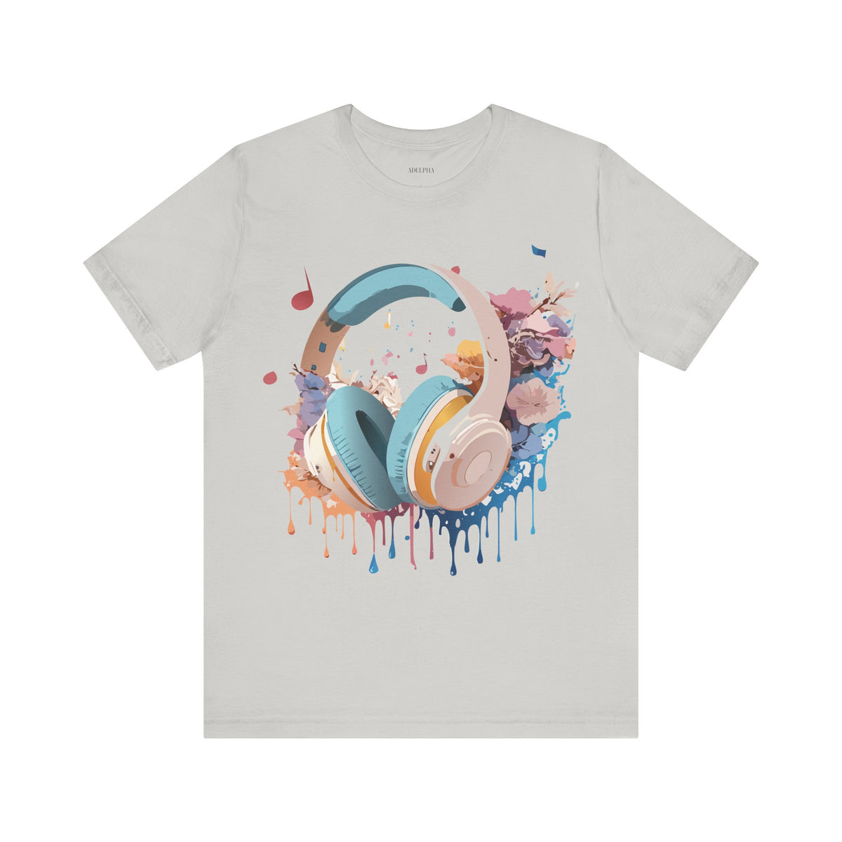 Music Graphic Unisex Cotton Bella+Canvas Tee with Art Design m166