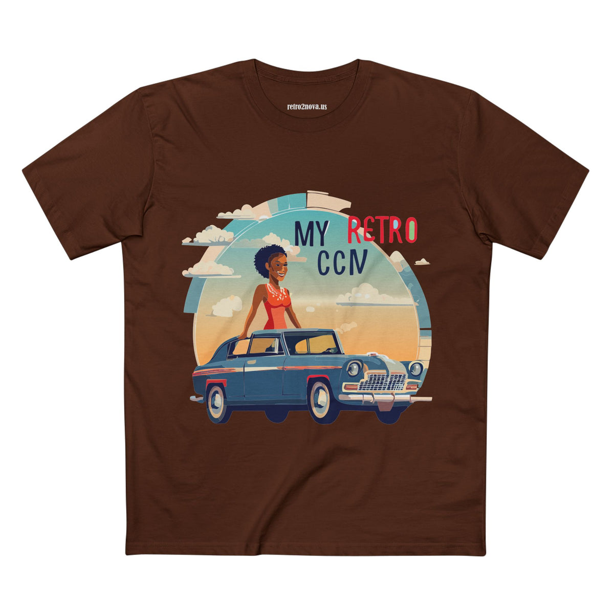 Retro Car Vintage Graphic Tee Staple Unisex 100 Cotton Tee Shirt - RC-14