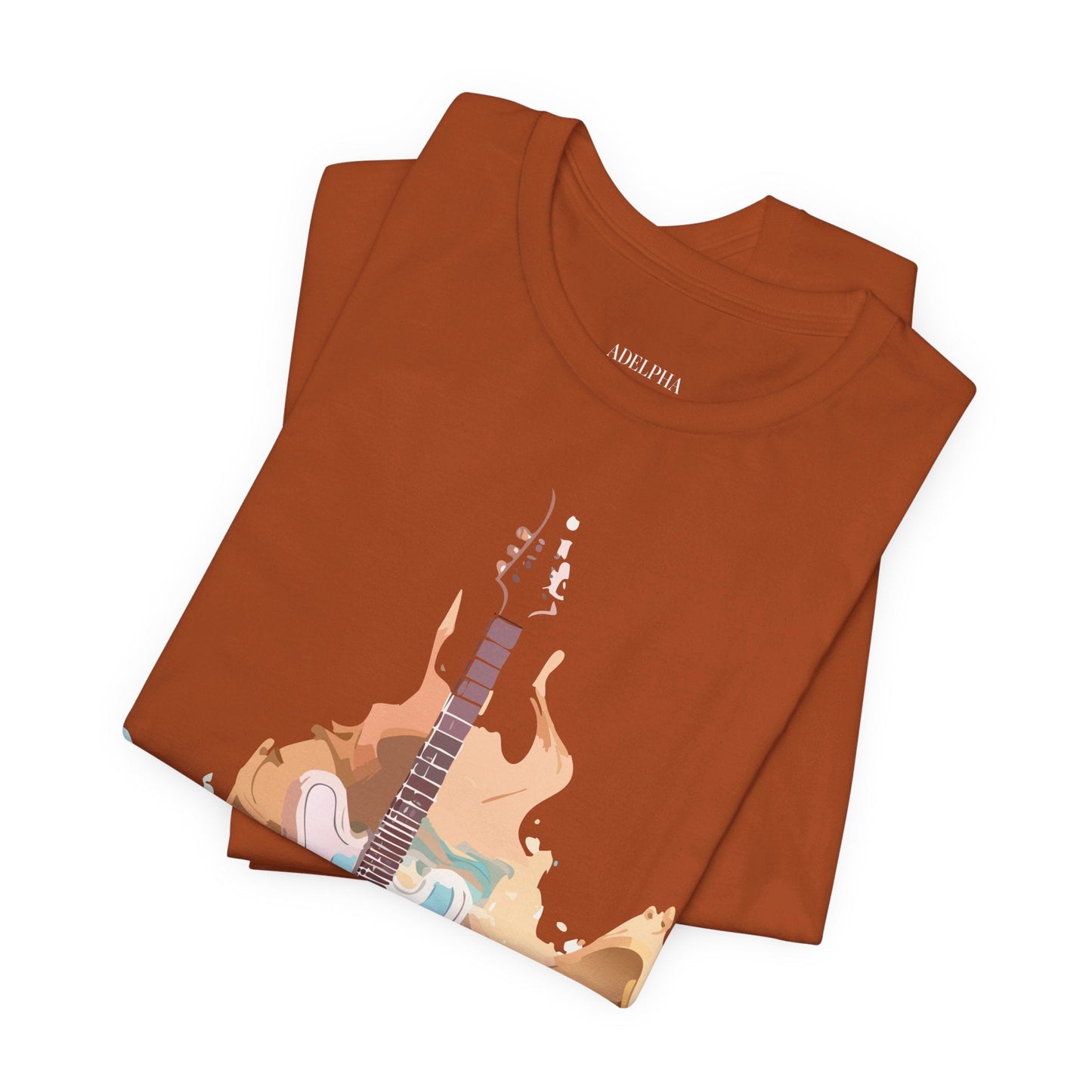 Music Graphic Unisex 100 Cotton Vintage Art with Musical Elements Tee 51
