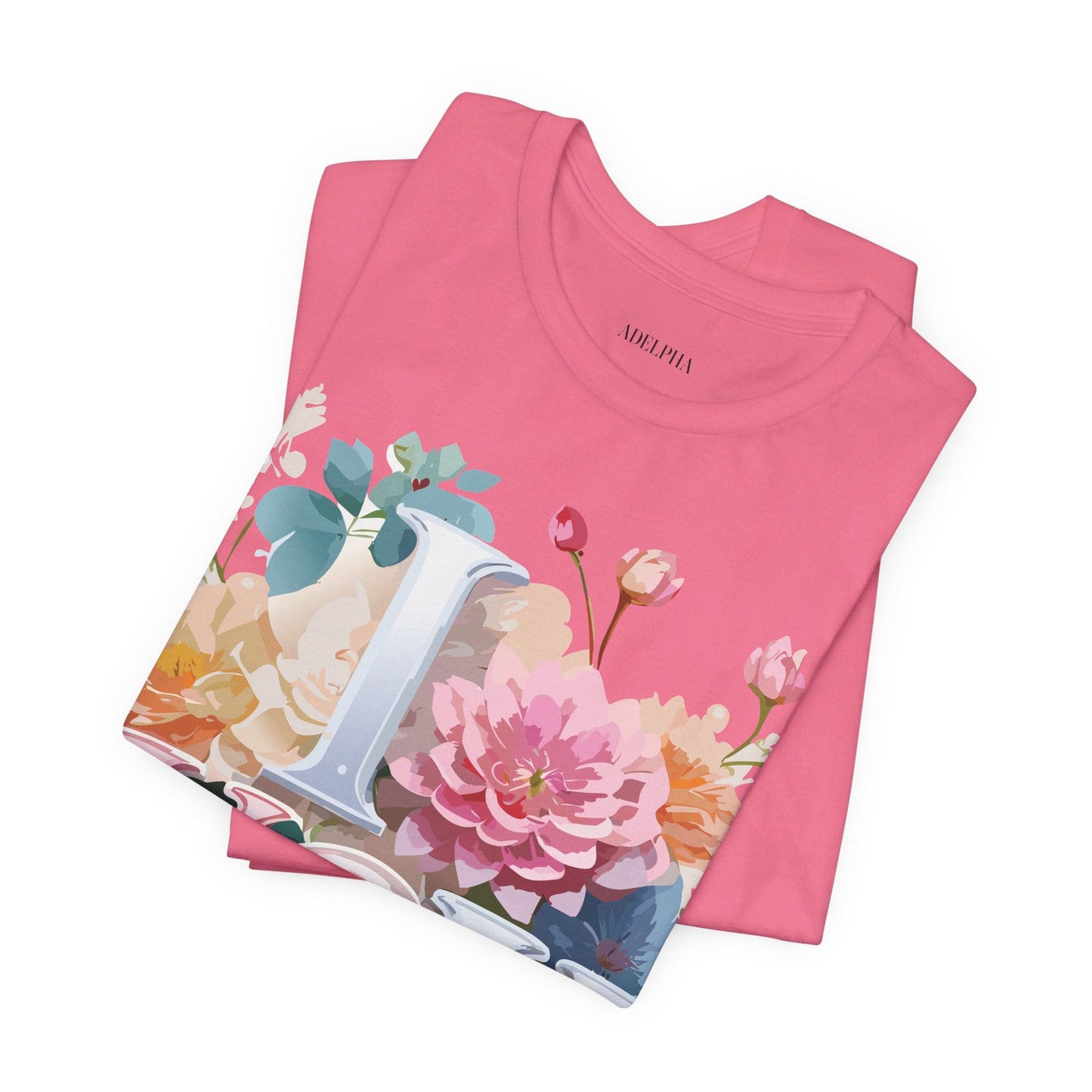 Valentine Day Graphic Unisex 100 Cotton Vintage Artwork with Love and Flower Design Tee 8