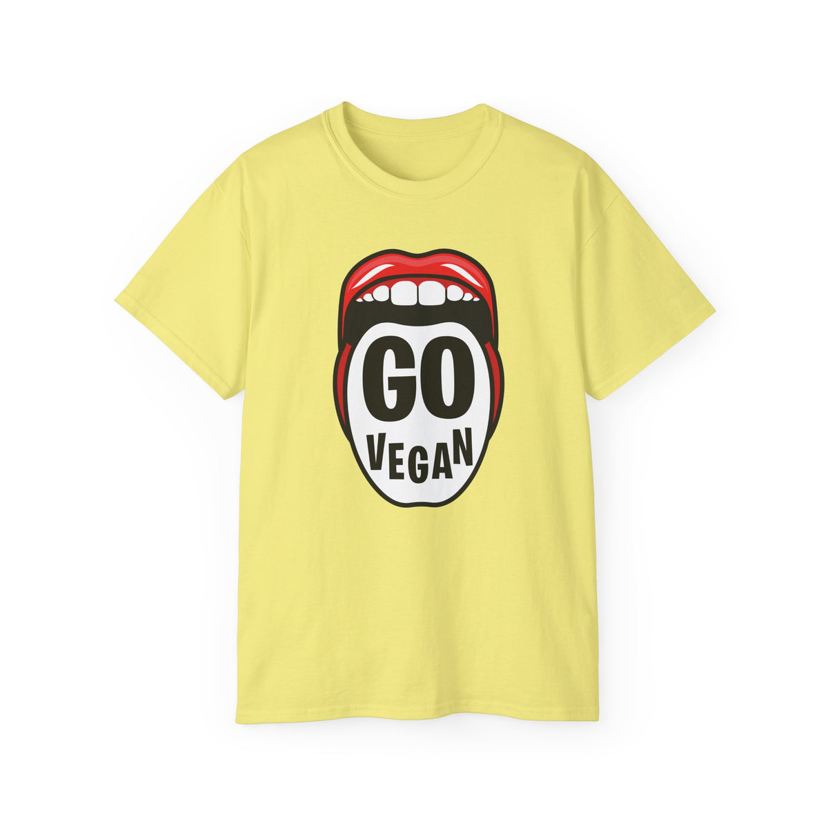 Go Vegan mouth graphic Tee | Vegan advocacy shirt