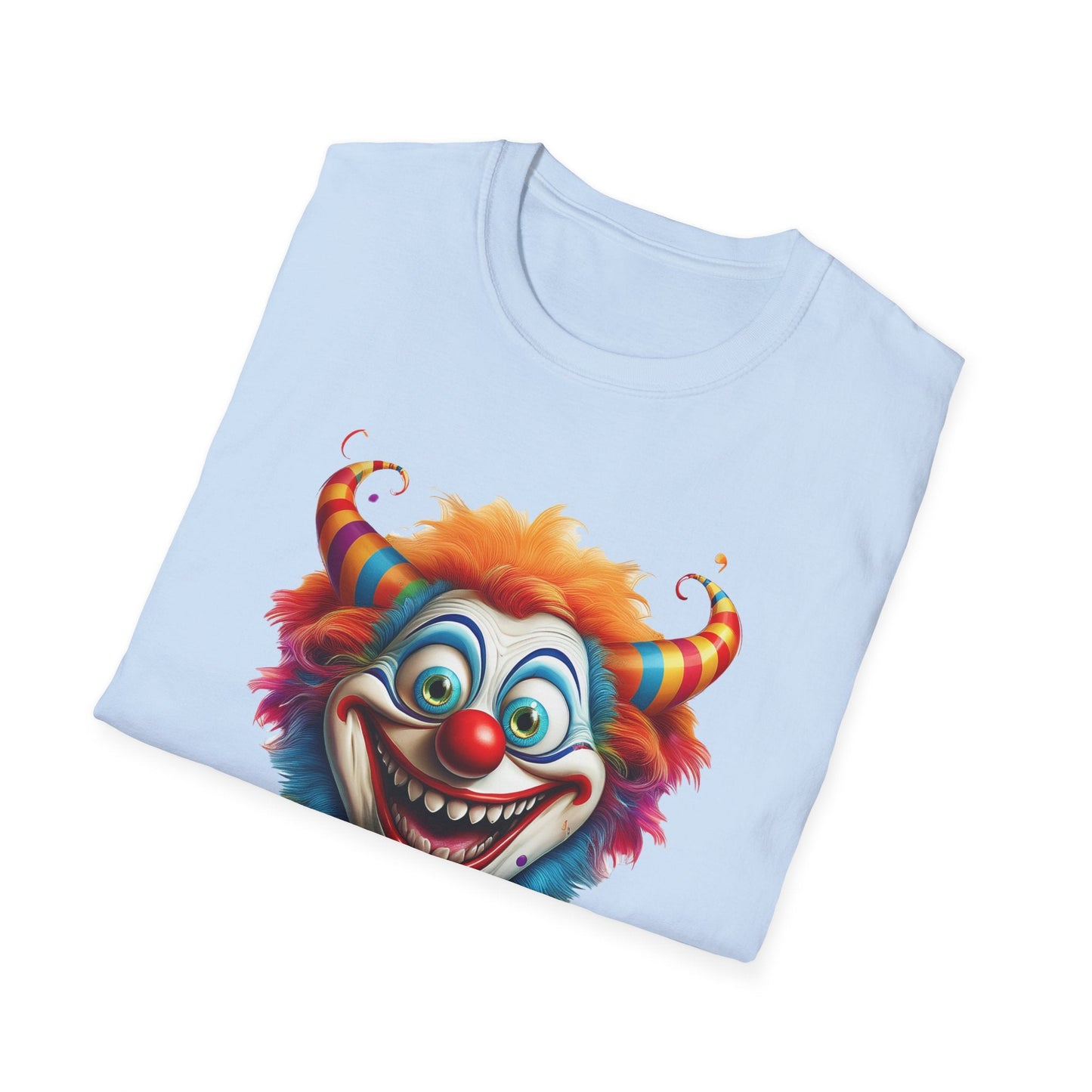 Unisex Clown Shirt Circus Tee Funny Man Shirt Scary Man Shirt Gildan Softstyle 64000