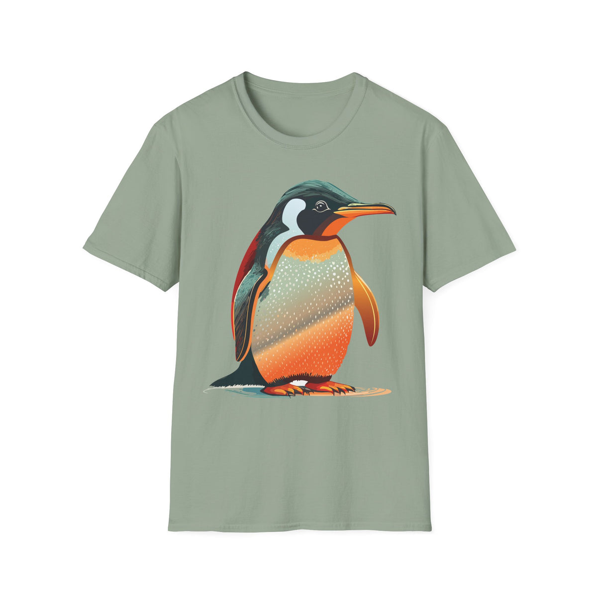 Colorful Penguin Illustration T-Shirt | Vibrant Penguin Artwork