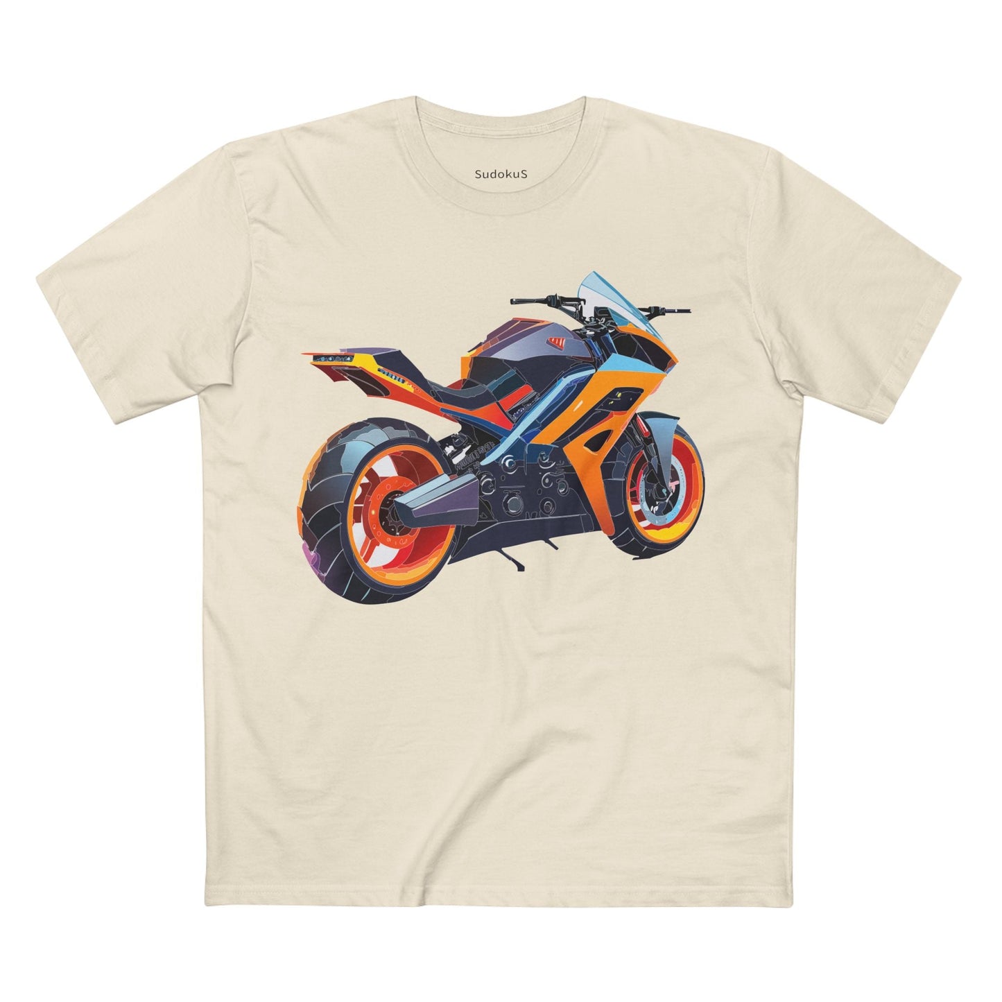 Moto Bike Graphic Unisex 100 Cotton Staple Tee 30