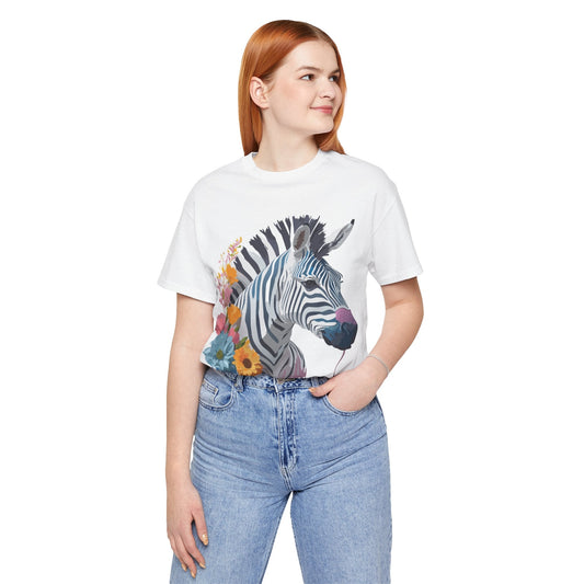 Zebra Graphic Unisex 100 Cotton Vintage Animal Art T-Shirt 9