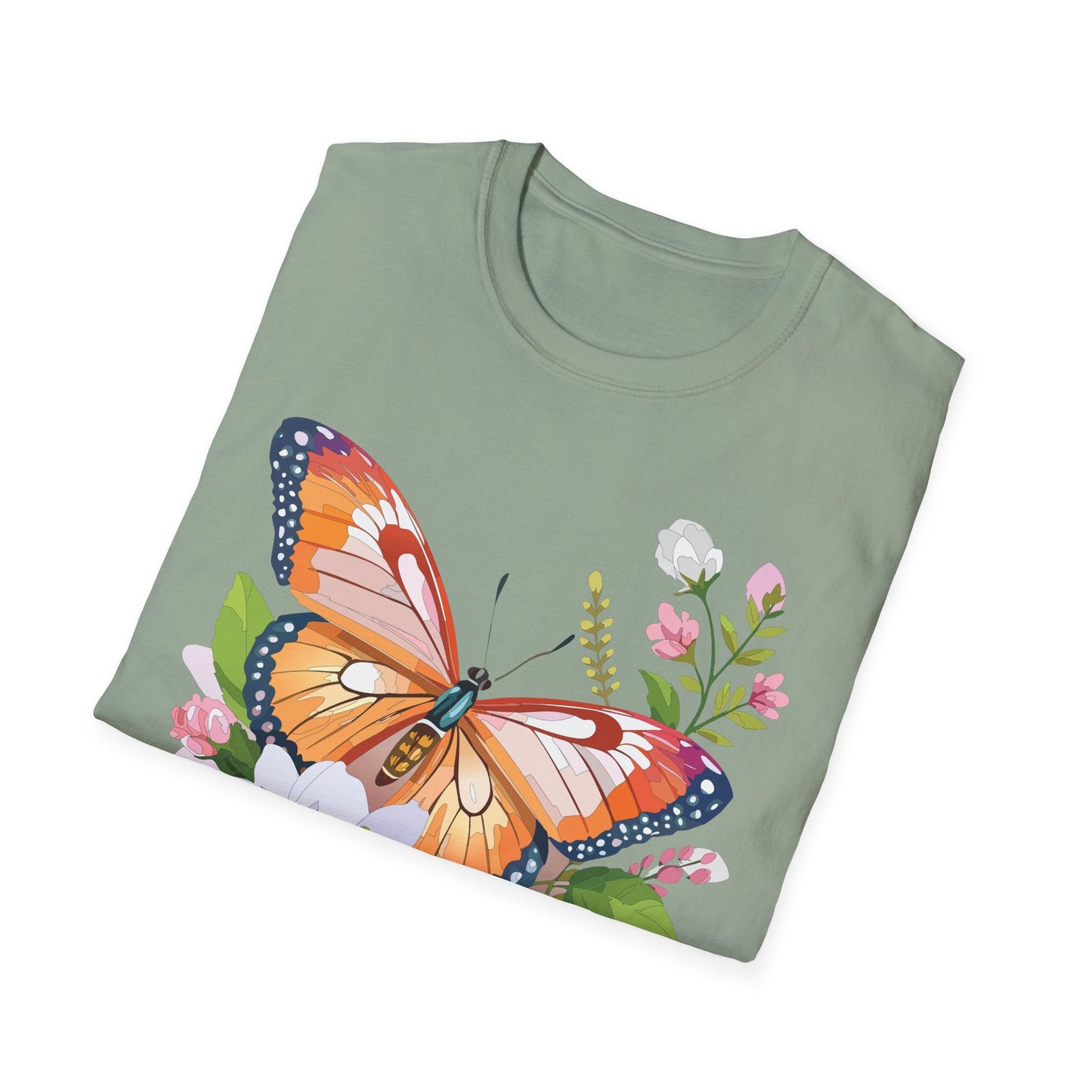 Butterfly Shirt Unisex T Shirt Gildan 64000 Softstyle 100 Percent Ring Spun Cotton