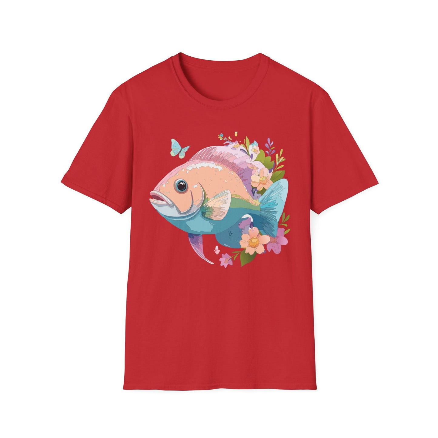 Fish Art Design Shirt, T Shirt with Fish, Graphic Shirt, Tee Shirt with Graphic Design, Shirt with Fish Graphic Art