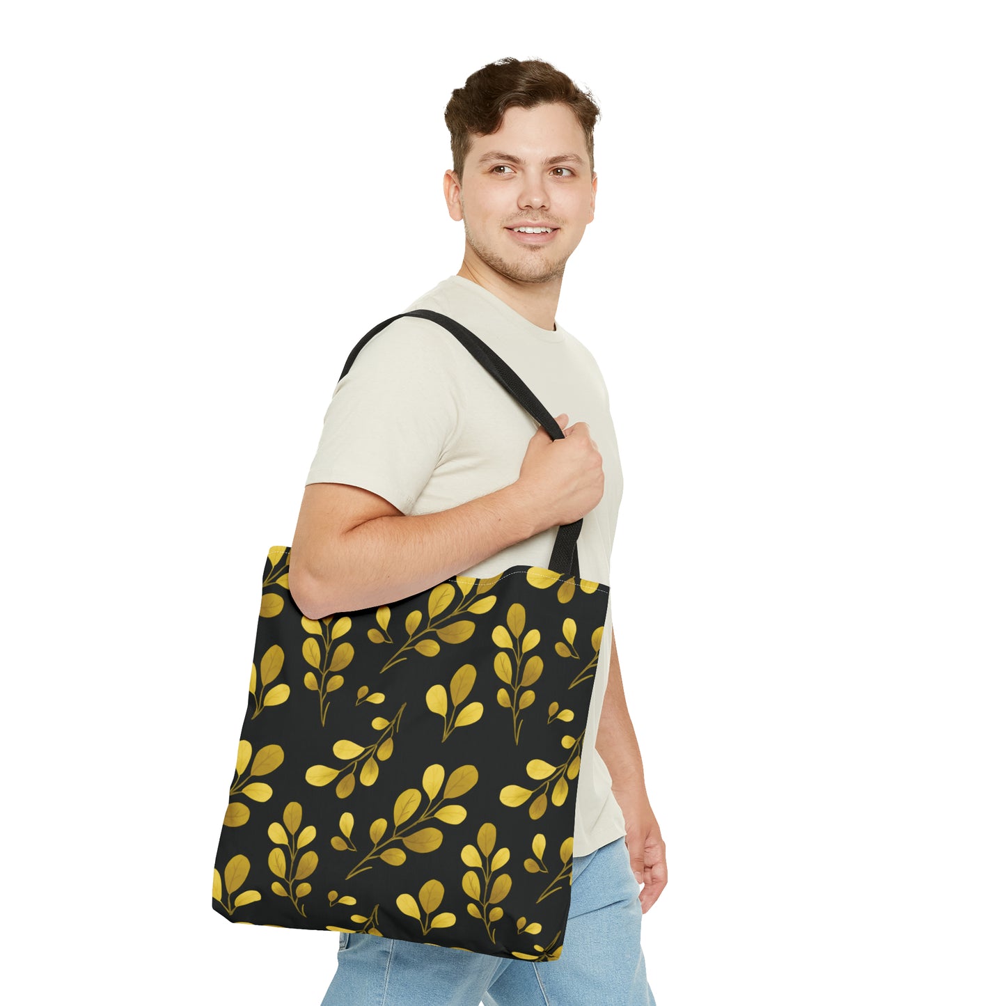 Canvastasche mit floralen Prints 