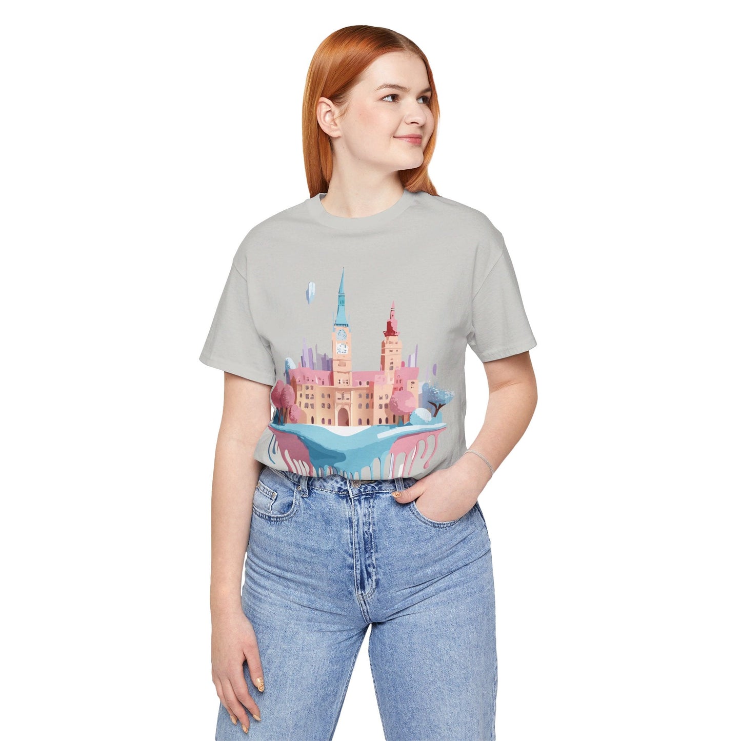 Tourist Shirt Prague Graphic Tee Unisex Jersey Short Sleeve Vintage Style Adelpha