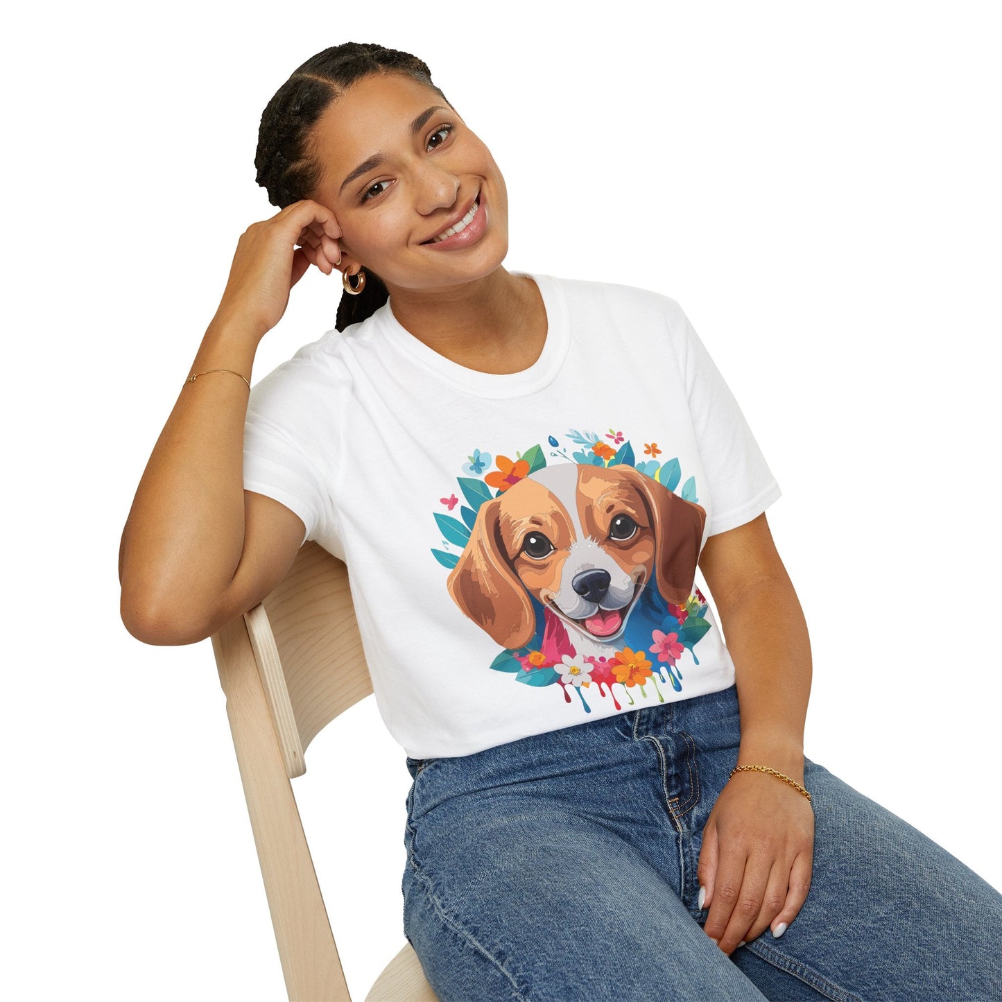 Unisex Dog Shirt Animal Tee Gildan Softstyle 64000 Cotton Tee