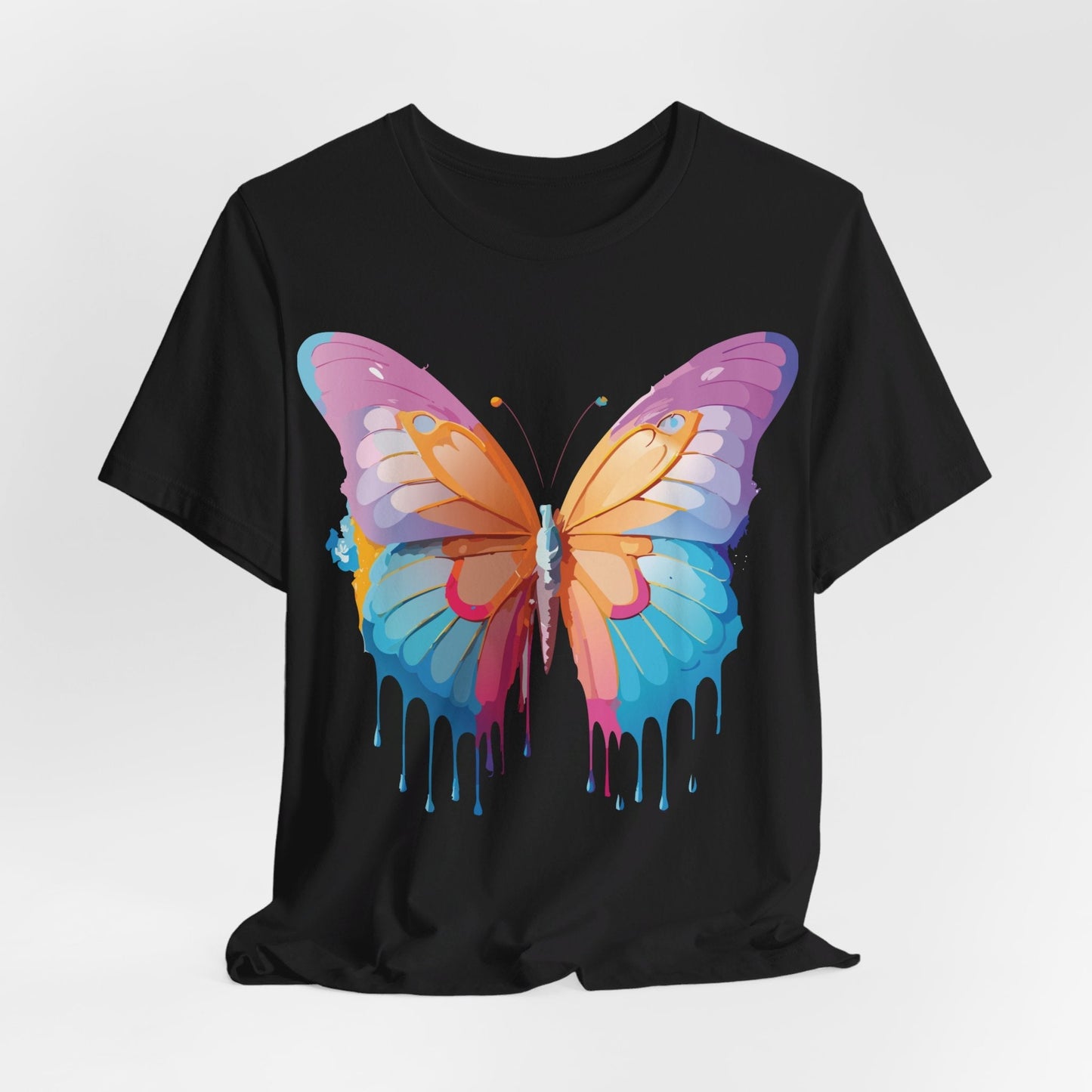 Butterfly Graphic Unisex 100 Cotton Lightweight Vintage Design Jersey Tee 90
