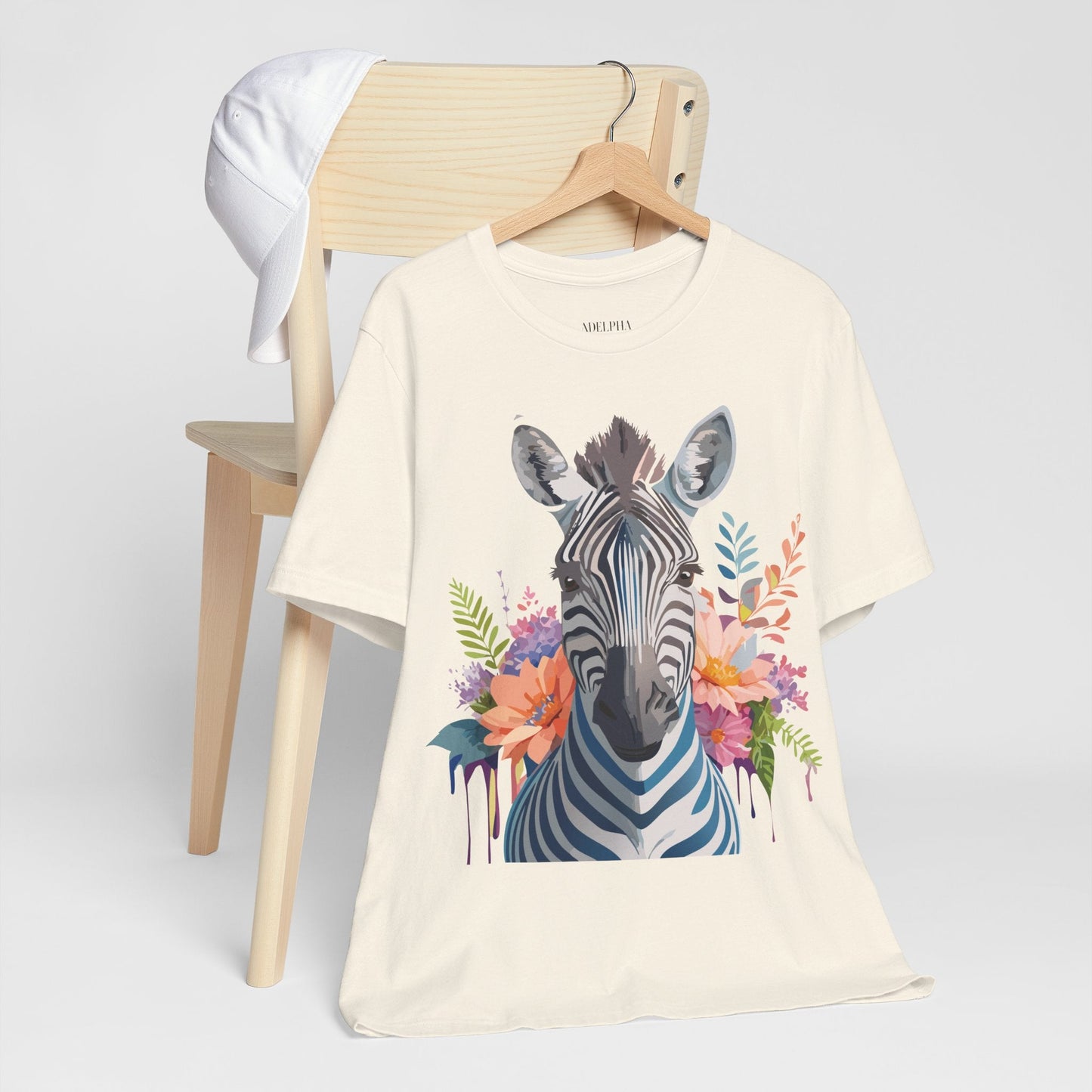 Zebra Graphic Unisex 100 Cotton Vintage Animal Art T-Shirt 1