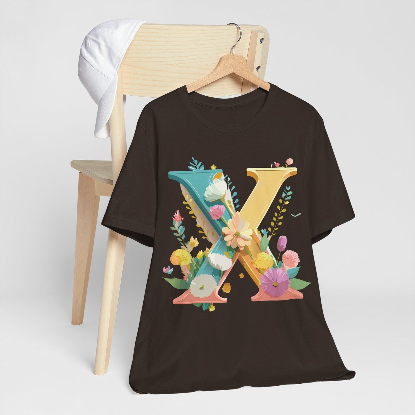 Letter X Shirt Unisex Graphic Tee Adelpha Vintage Inspired Artwork Short Sleeve Edition