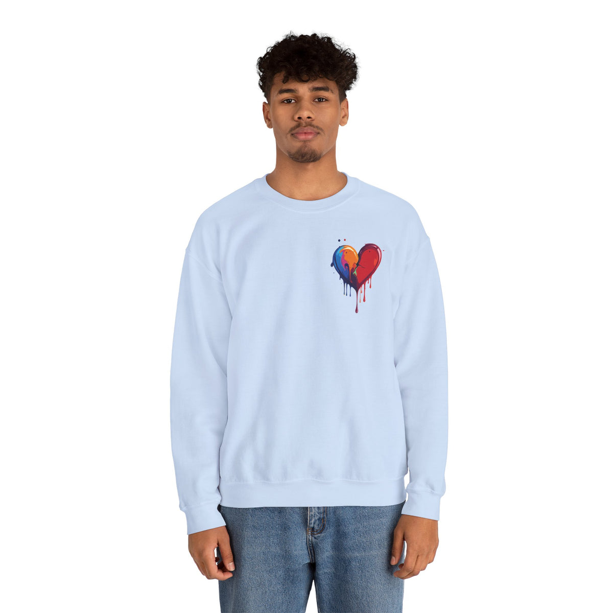 Small Bleeding Heart Sweatshirt, Small Heart Sweatshirt, Valentine's Day Sweatshirt, Heart Sweatshirt 117