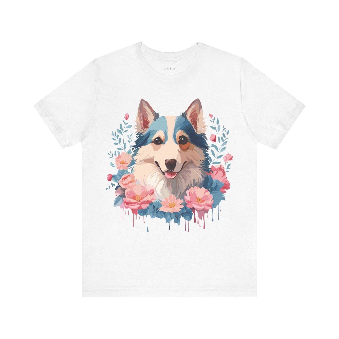 Unisex Graphic Dog Shirt Vintage Inspired Tee Art Design By Adelpha Premium Short Sleeve