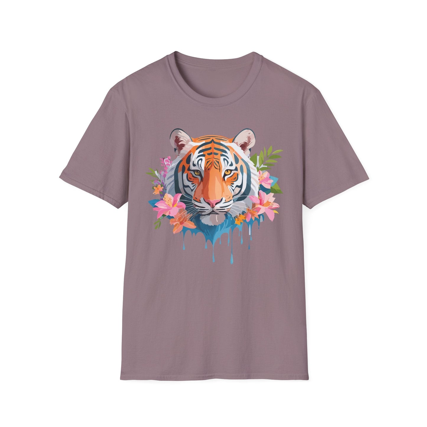 Tiger Shirt Unisex Animal Tee Gildan Softstyle 64000 Cotton Tee