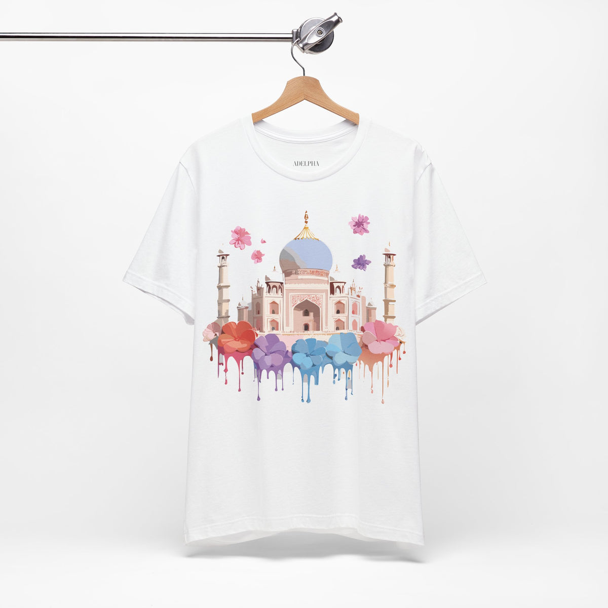 Unisex Cotton Bella+Canvas Tee with Taj Mahal