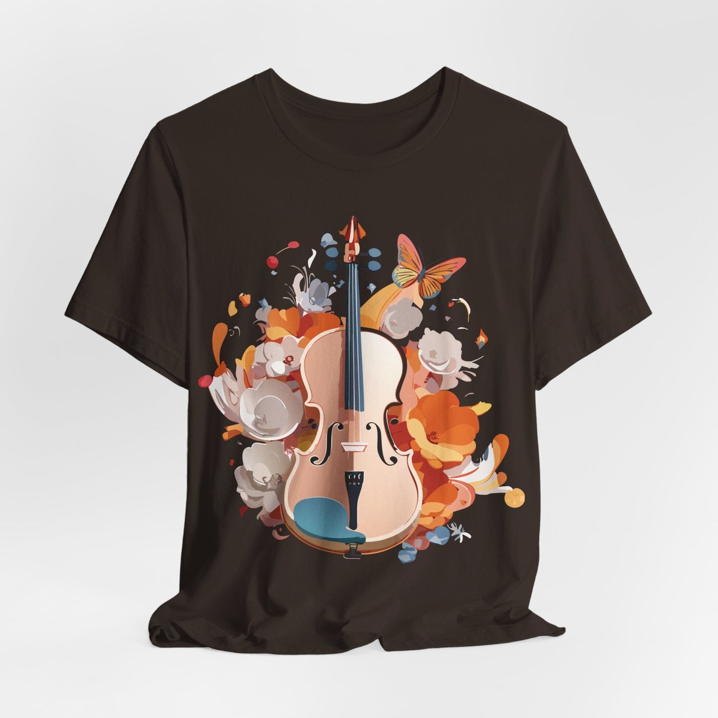 Music Graphic Unisex 100 Cotton Vintage Art with Musical Elements Tee 8