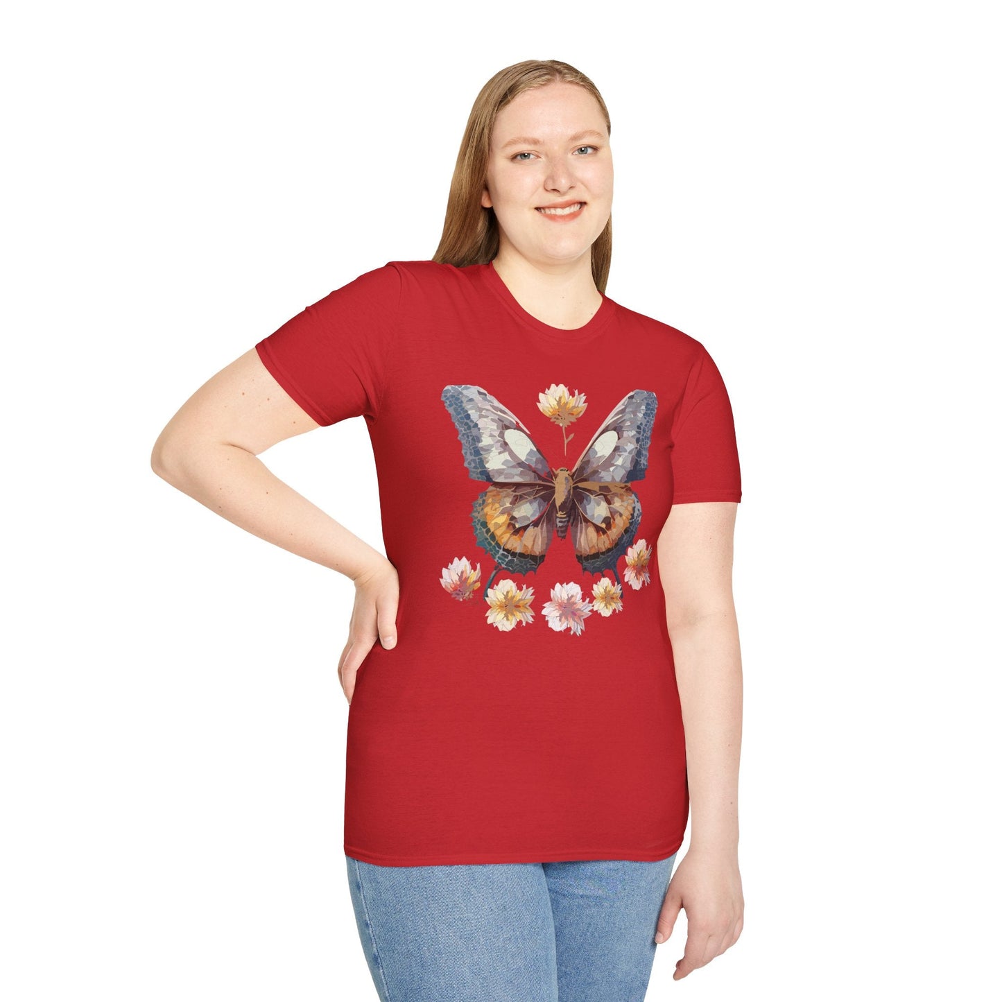 Butterfly Shirt Unisex Monarch Butterfly Tee Gildan Softstyle 64000 Ring Spun Cotton