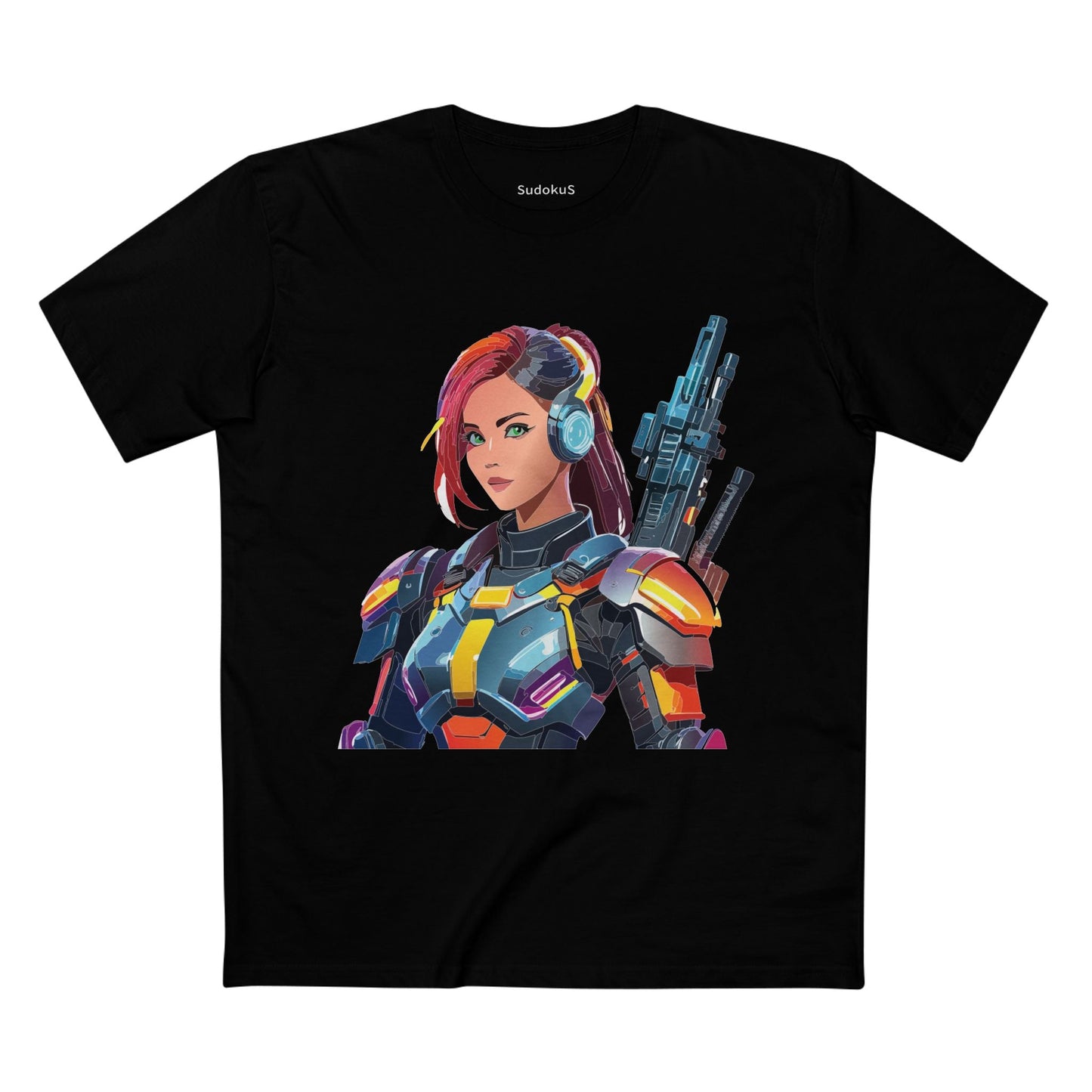 Army-woman Graphic Unisex 100 Cotton Staple Tee 6
