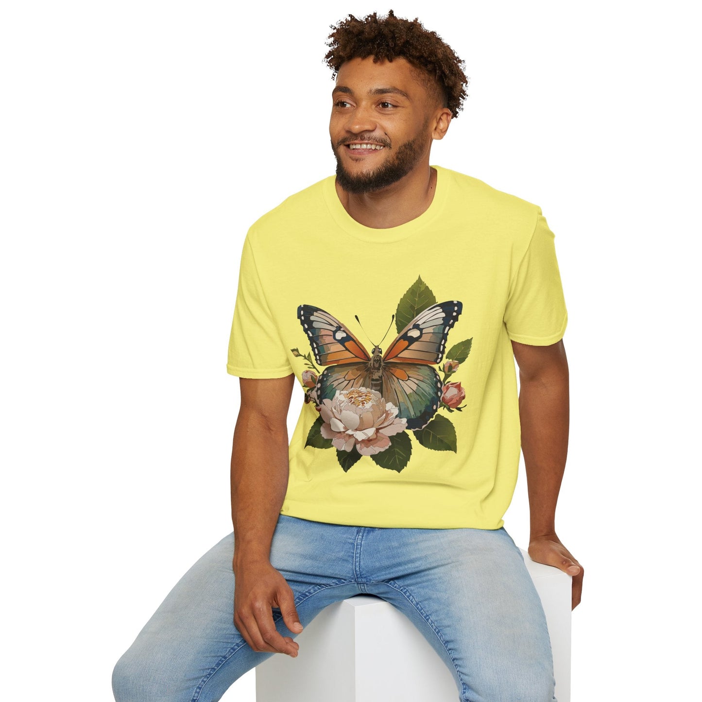 Monarch Butterfly Shirt Unisex Softstyle Cotton Tee Short Sleeve Gildan 64000 Everyday Wear