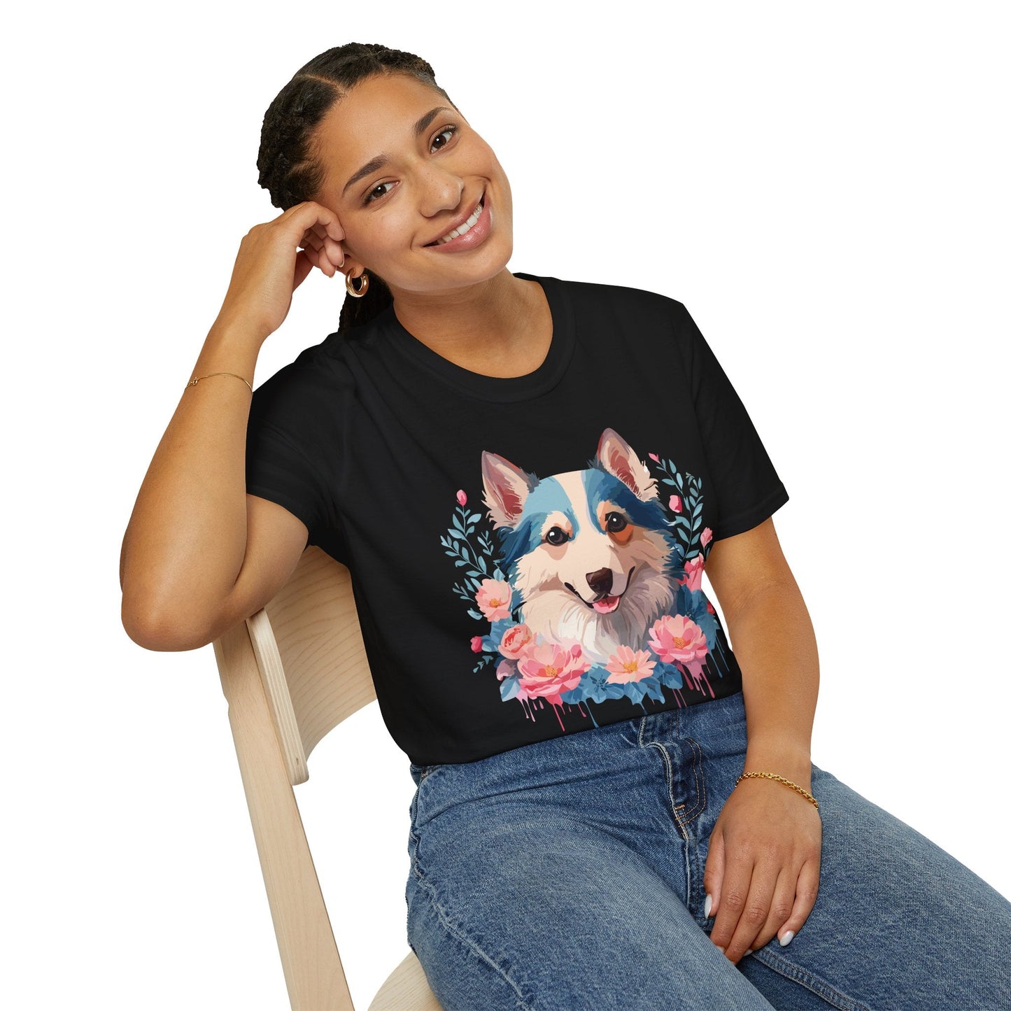Dog Shirt Unisex Animal Tee Softstyle Cotton Lightweight Breathable