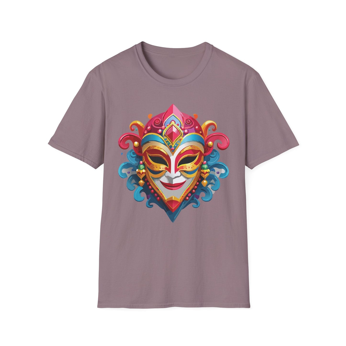 Mask Tee Shirt Unisex Masquerade Tees Softstyle 64000 100 Percent Cotton Lightweight Breathable