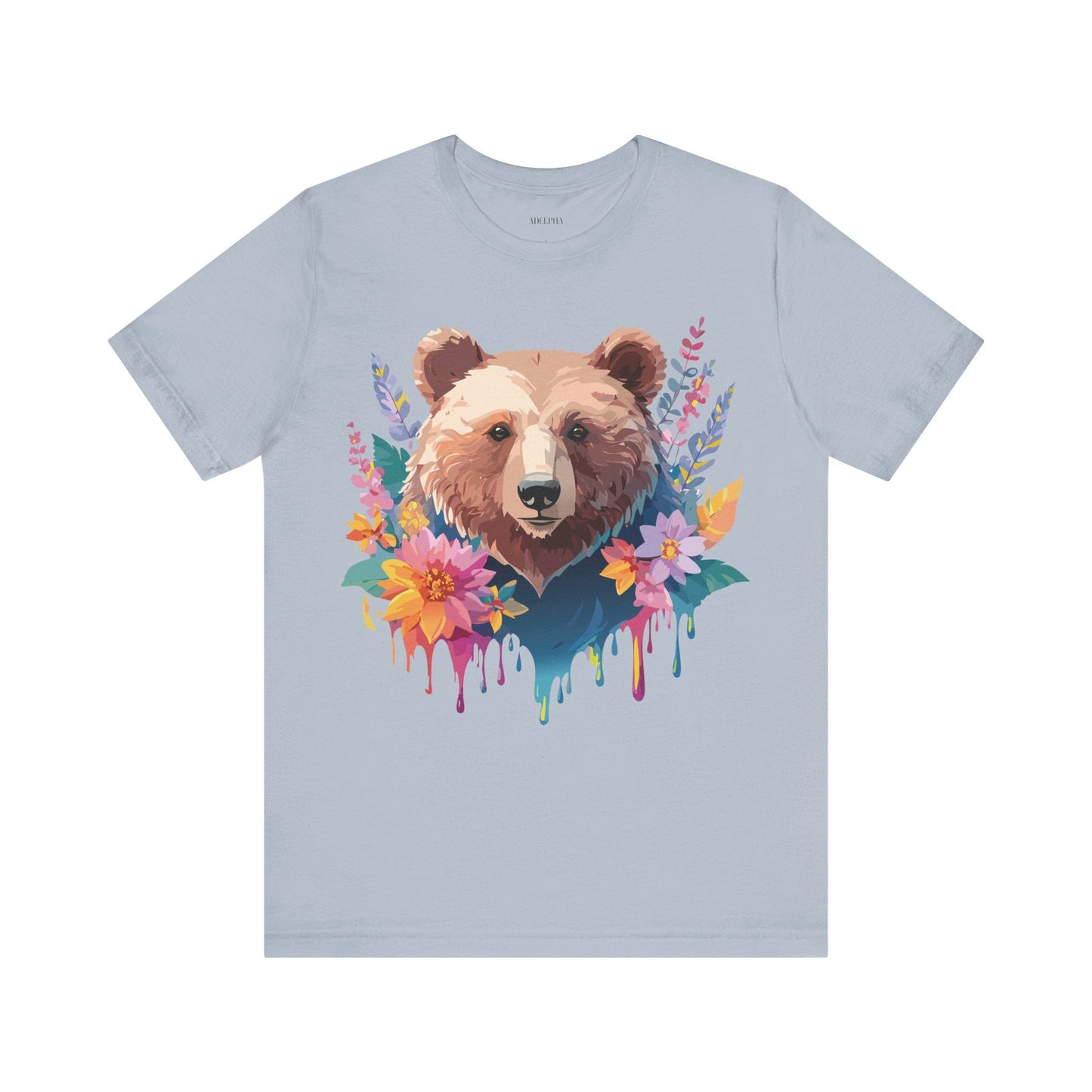 Bear Graphic Unisex 100 Cotton Short Sleeve Art Design Vintage T-Shirt 5